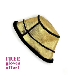 BUCKET HAT / Black   Gold reversible