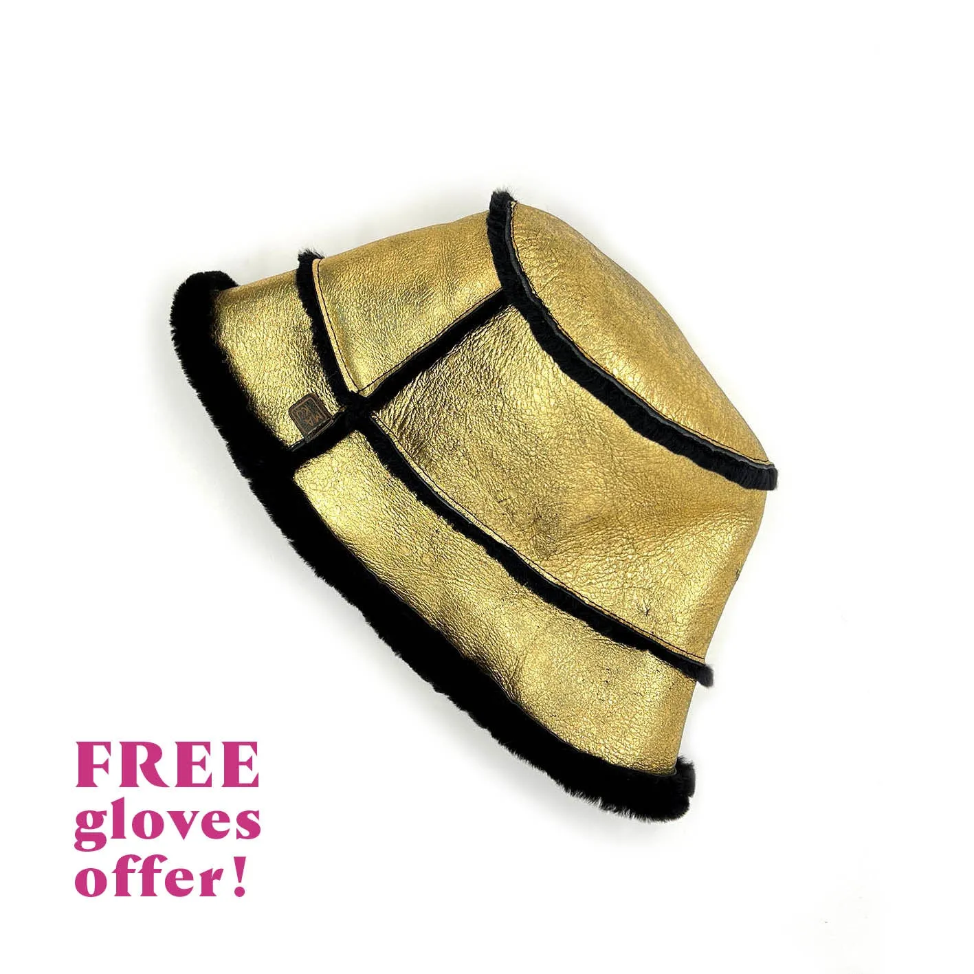 BUCKET HAT / Black   Gold reversible