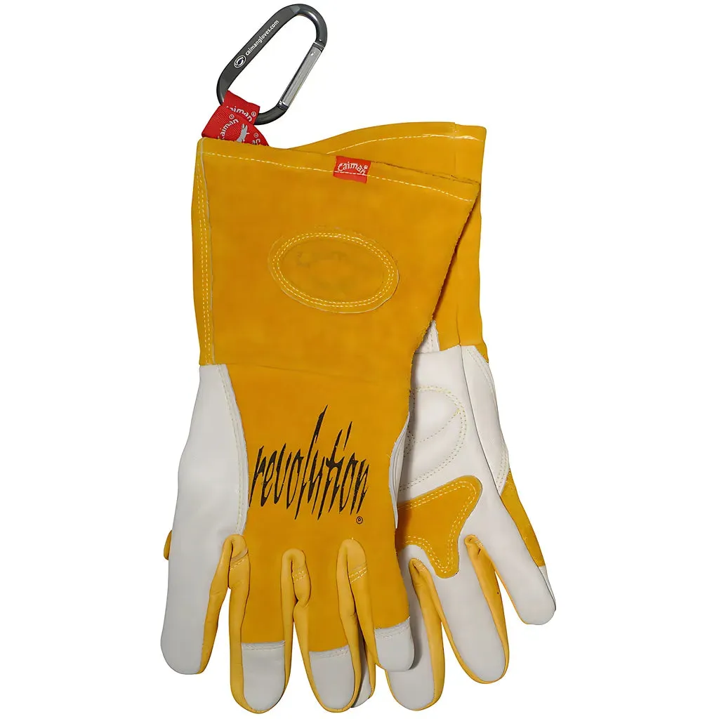 Caiman 1810-7 Premium Cow Grain MIG/Stick Welder's Glove with Two-Layer Insulated Back