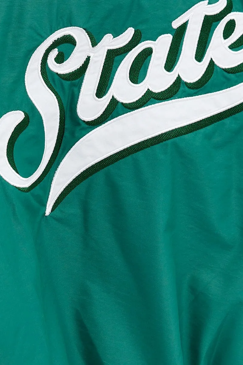 Green NYC Varsity Bomber Jacket