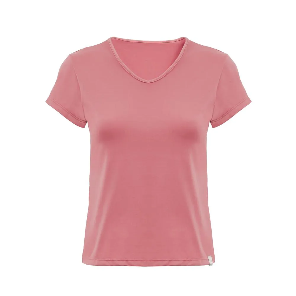 Invel® Lounge Tata Women's V-Neck Short Sleeve with Bioceramic MIG3® Far-Infrared Technology