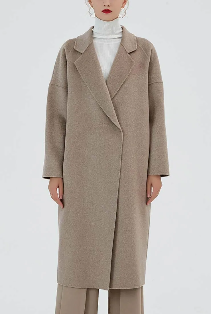 Loose Double-faced Cashmere & Wool Coat