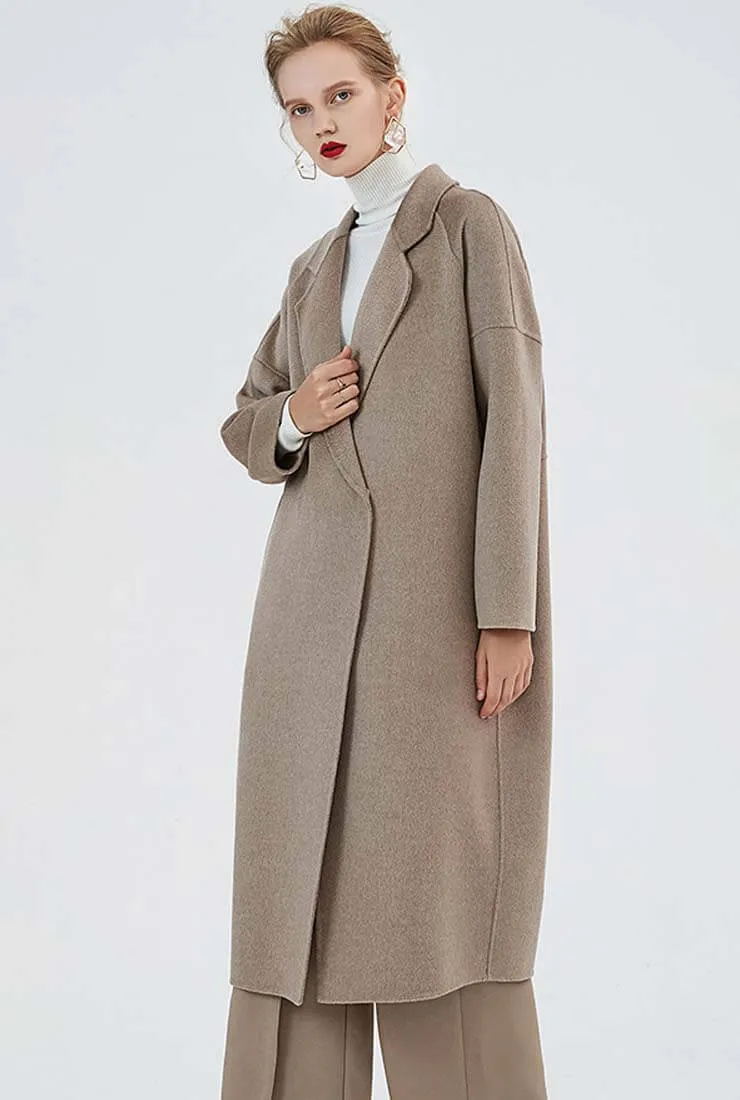 Loose Double-faced Cashmere & Wool Coat