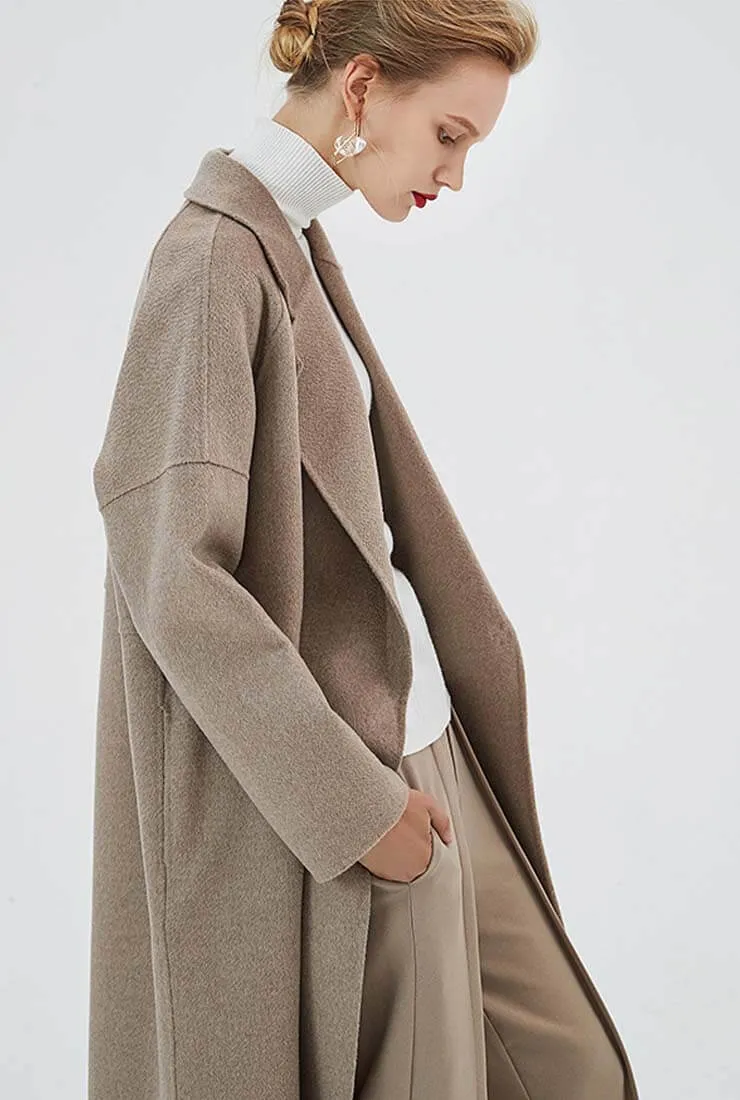 Loose Double-faced Cashmere & Wool Coat