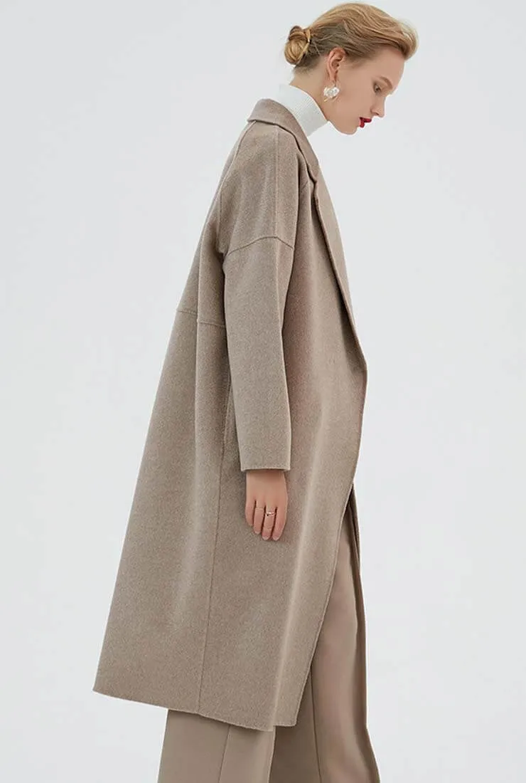 Loose Double-faced Cashmere & Wool Coat