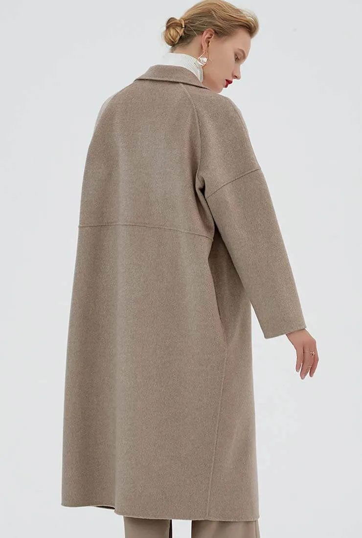 Loose Double-faced Cashmere & Wool Coat