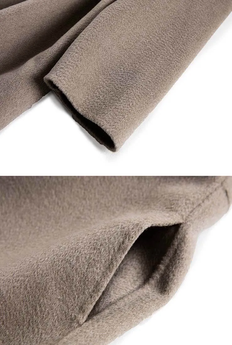 Loose Double-faced Cashmere & Wool Coat